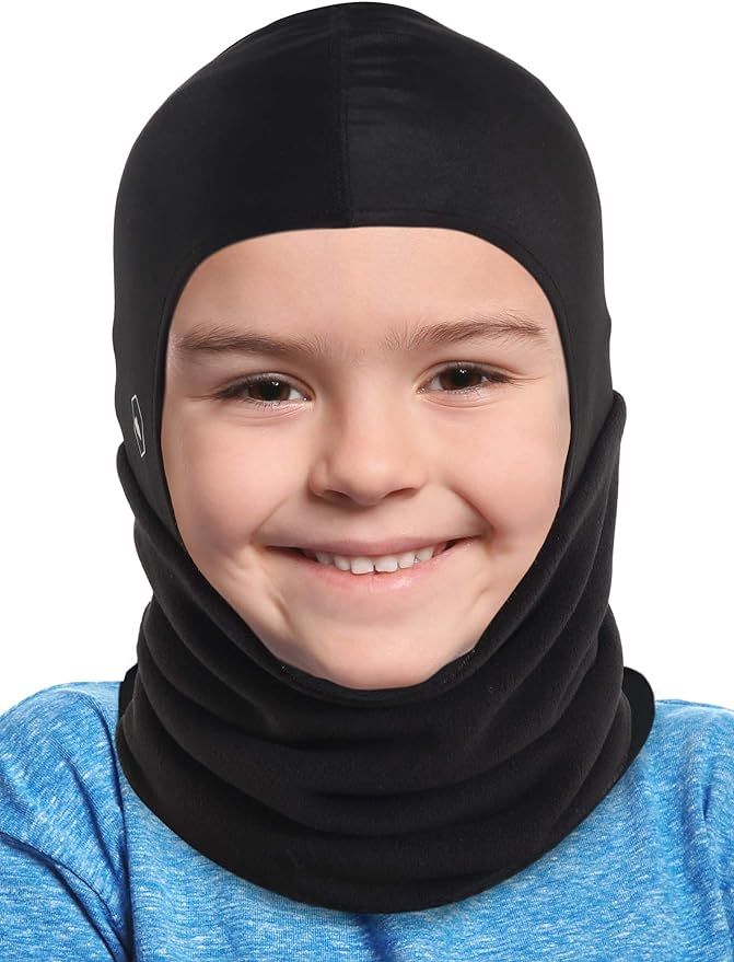 Kids Balaclava Ski Mask - Kids Ski Neck Gaiter & Toddler Fleece Neck Warmer w/Helmet Liner Hood -... | Amazon (US)