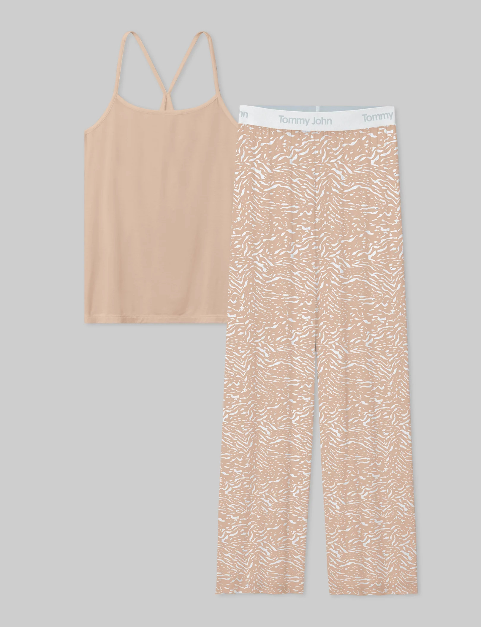 Women's Second Skin Racerback Tank & Wide-Leg Pant Sleep Set | Tommy John