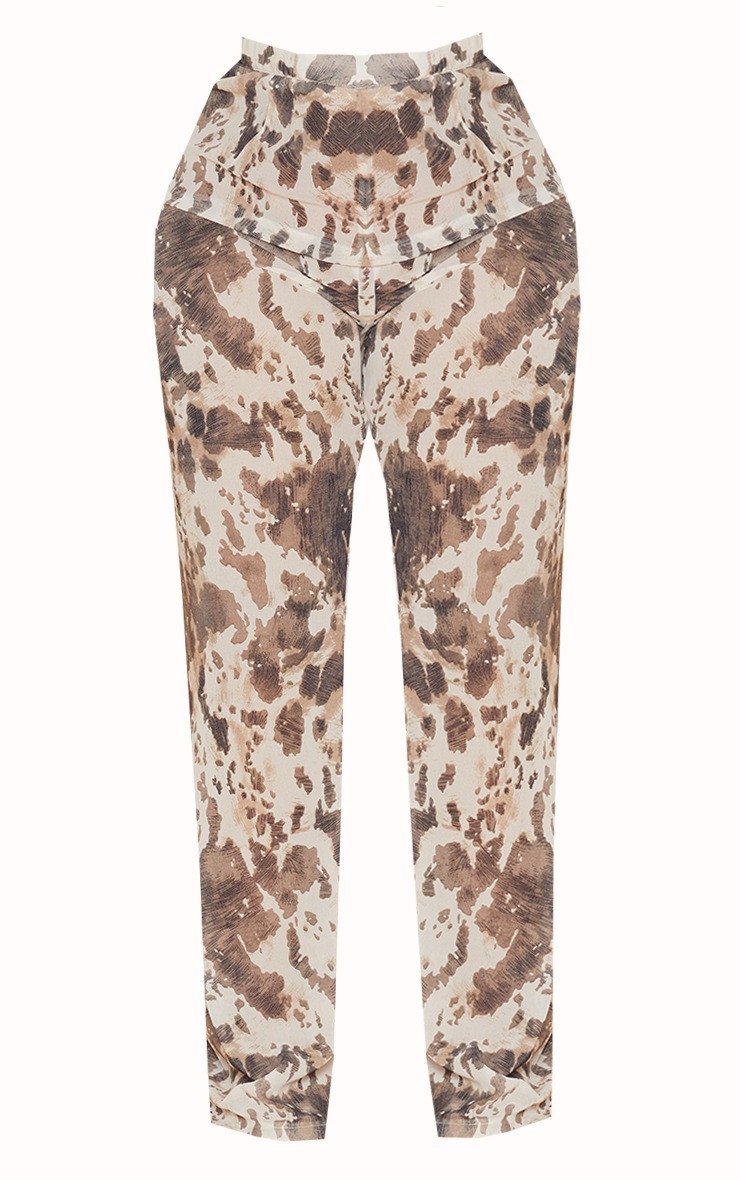 Plus Brown Cow Print Beach Flares | PrettyLittleThing UK