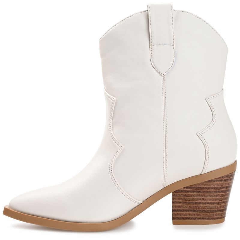 Journee Collection Womens Becker Pointed Toe Stacked Western Booties | Target