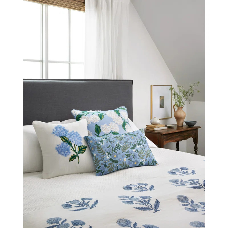Rifle Paper Co. x Loloi Hydrangea 22" x 22" Pillow | Wayfair North America