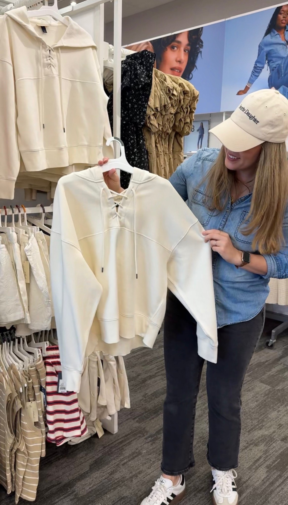 The cutest tie front sweatshirt for spring! I love the oversized fit and tie detail.

#LTKgrwm #LTKSeasonal #LTKmomlife