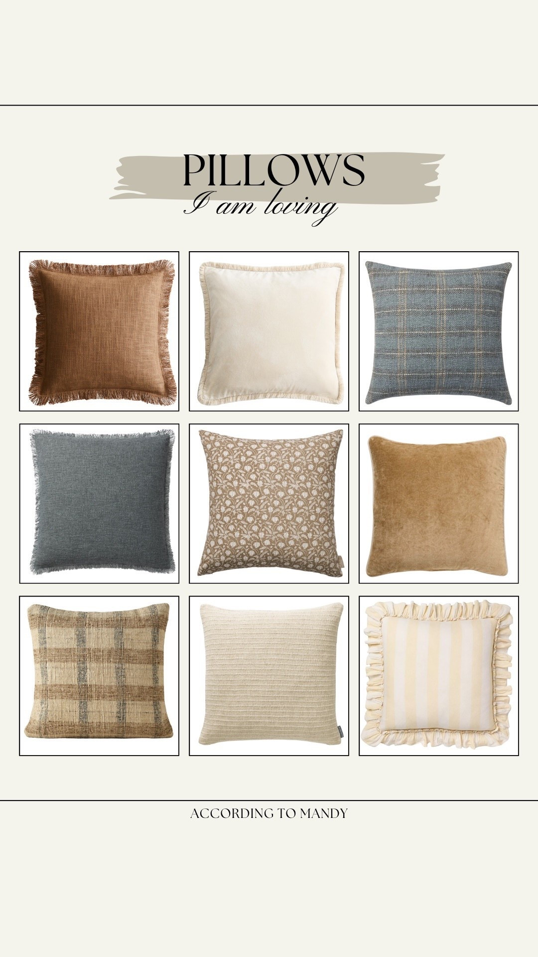 Pillows I am loving!

pillows, seasonal pillows, summer pillows, affordable pillows, budget friendly pillows, pillow styling, couch styling, coordinating pillows

#LTKHome #LTKStyleTip #LTKSeasonal