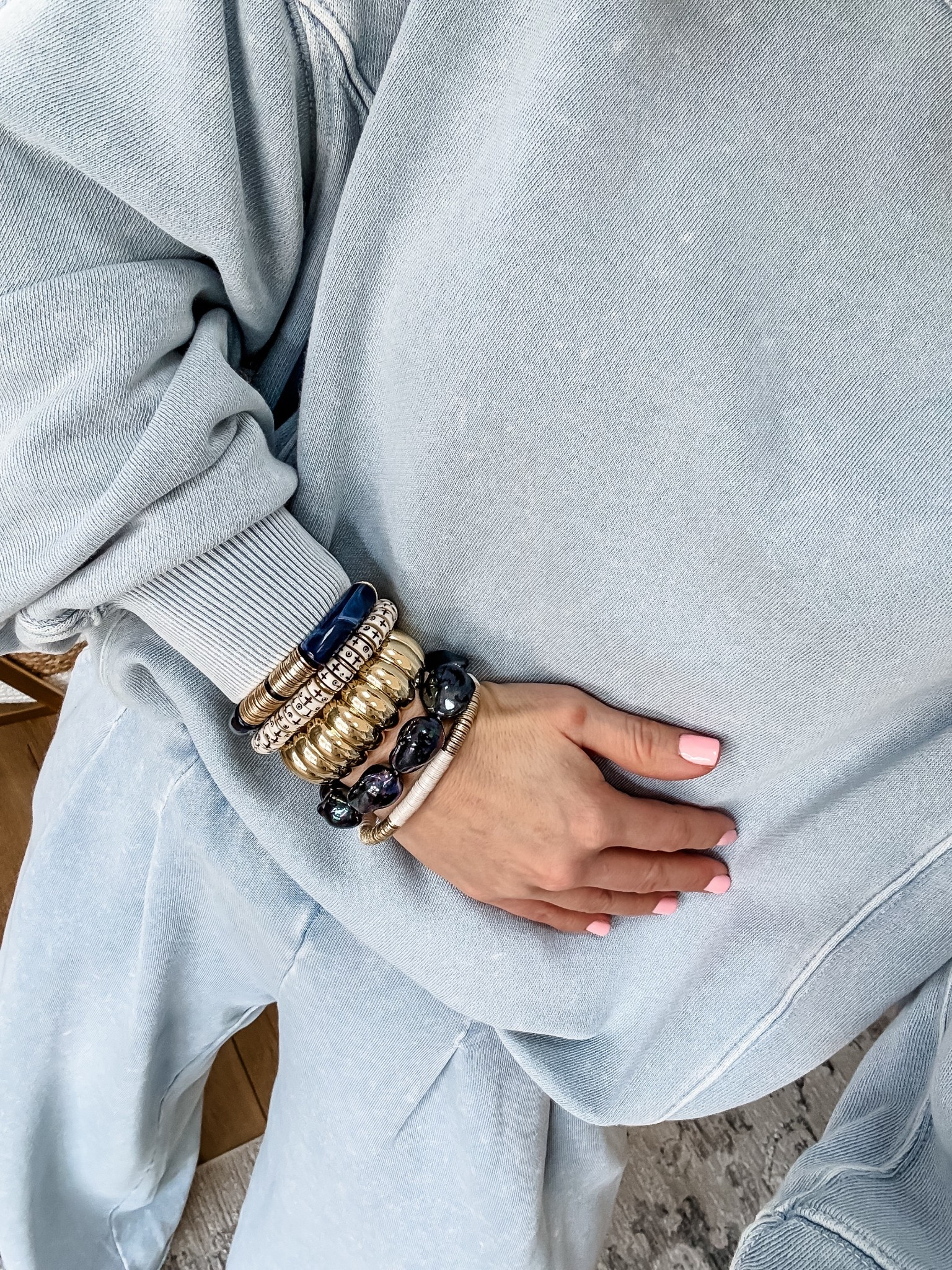 Bracelets code HAPPY thru 2/16. Code HOUSEOFLEO20 after, beaded bracelets, bracelet stack

#LTKSaleAlert #LTKOver40