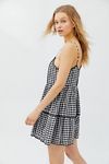 UO Hanna Rayon Tiered Frock Mini Dress | Urban Outfitters (US and RoW)