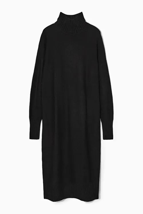 LONGLINE KNITTED DRESS - BLACK - Dresses - COS | COS (US)