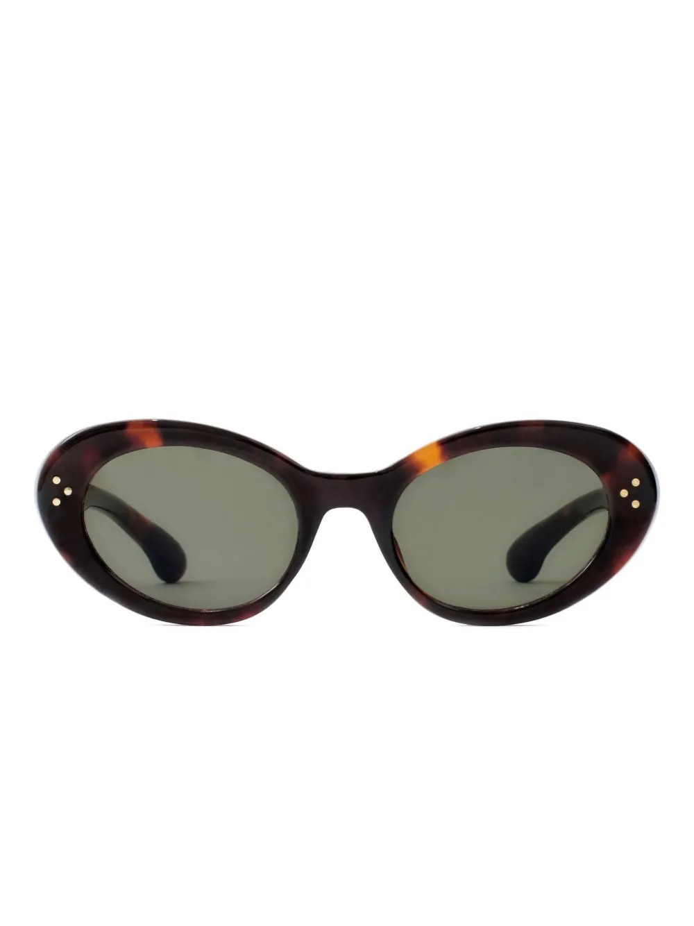 Sporty & Rich oval-frame sunglasses - Brown | Farfetch Global