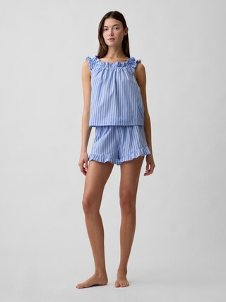 Ruffle Poplin PJ Shorts | Gap Factory