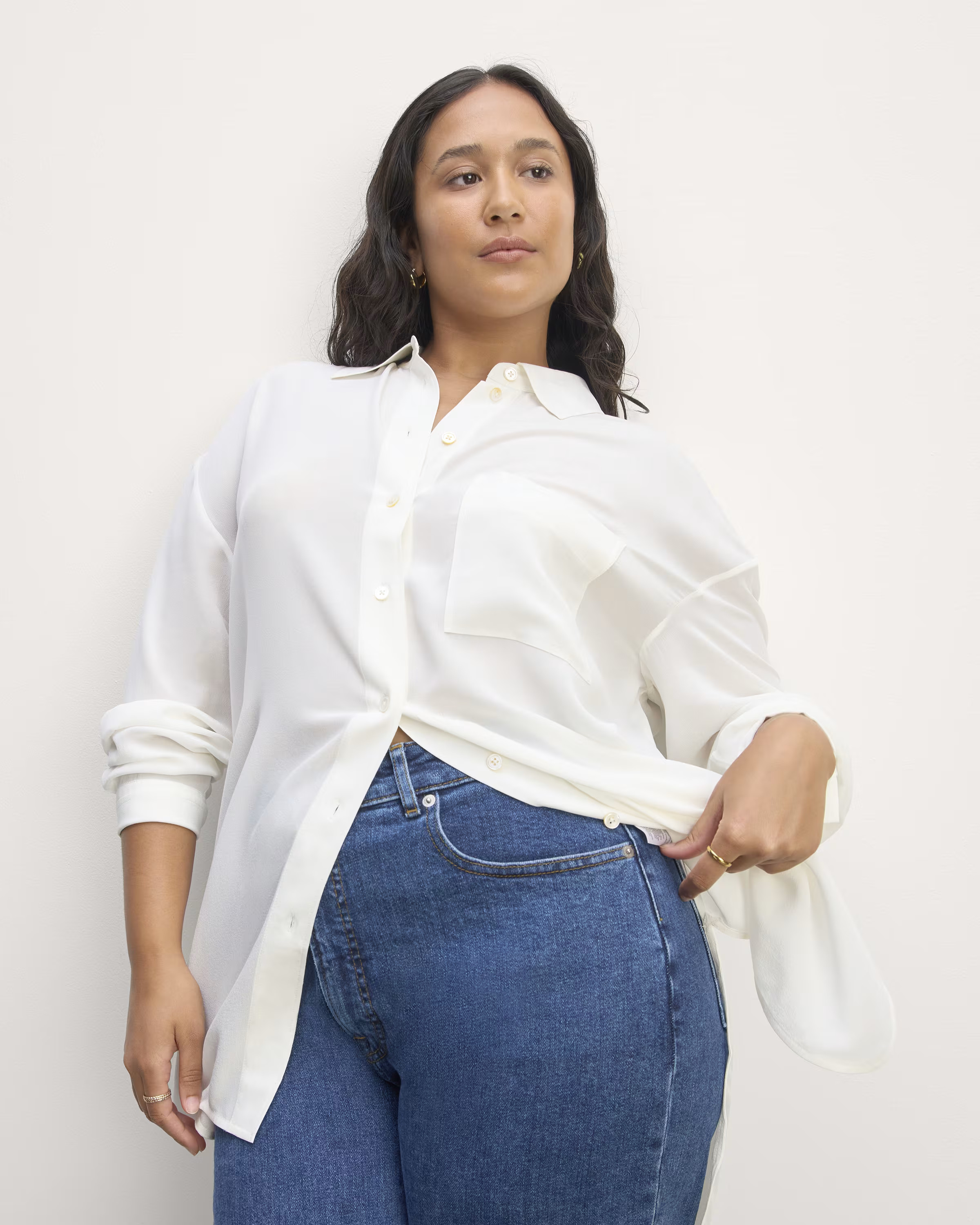 The Boyfriend Shirt in Washable Silk | Everlane