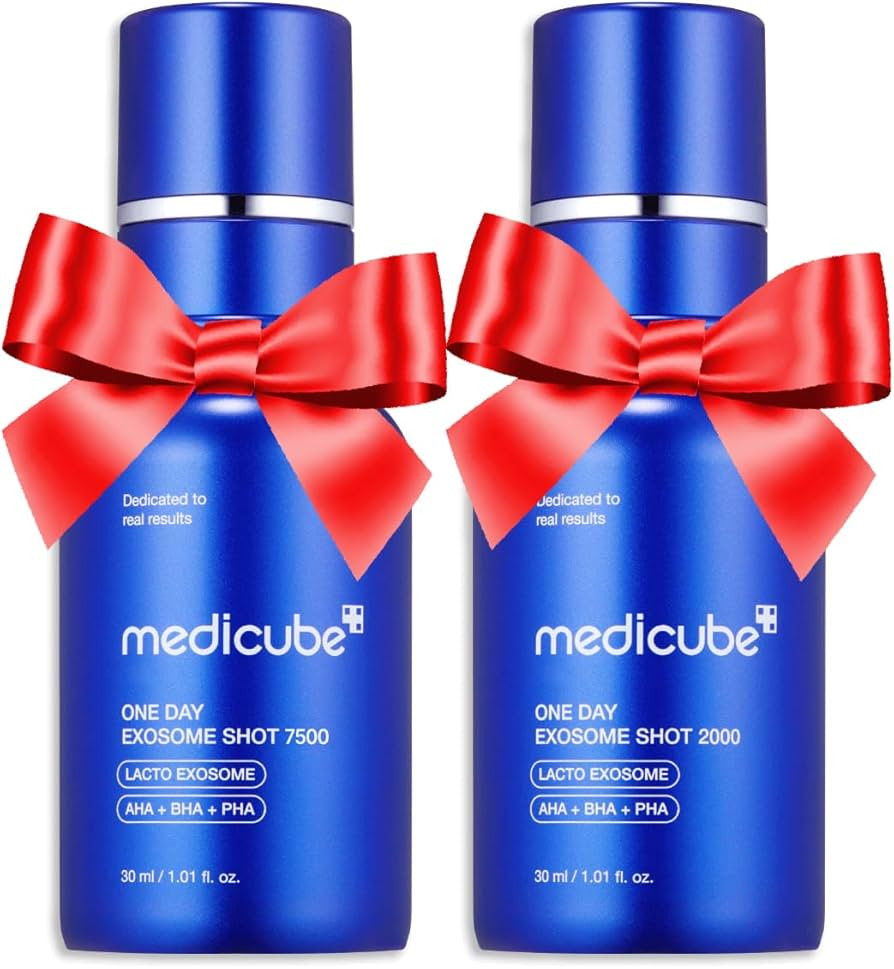 medicube Holiyday Gifts Zero Exosome Shot Duo 2000 & 7500: Spicule Facial Serum | Liquid Skin Boo... | Amazon (US)