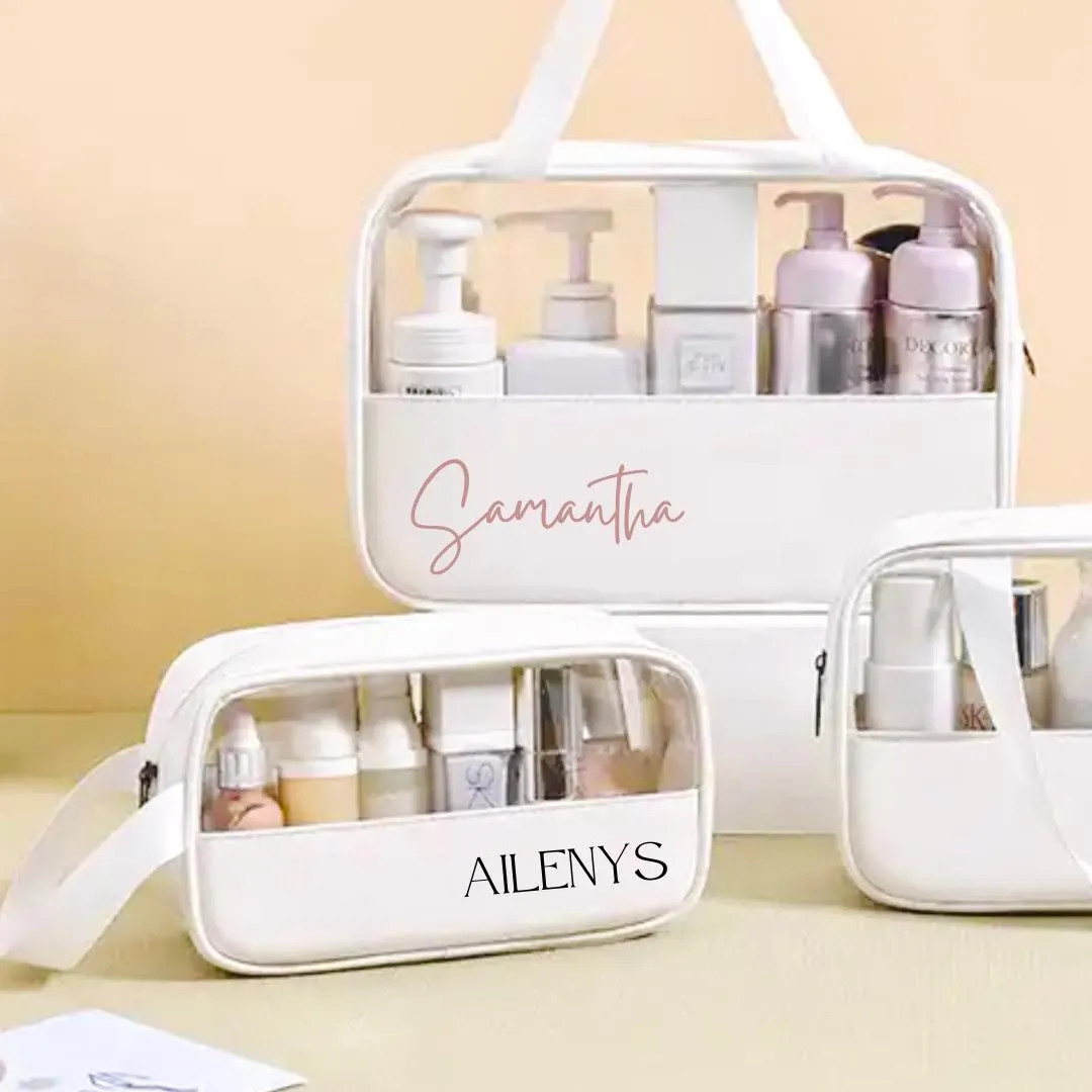 Custom Makeup Bag, Bride Toiletry Bag, Bridesmaid Gifts, Travel Toiletry Bag, Cosmetic Bag, Birth... | Etsy (US)