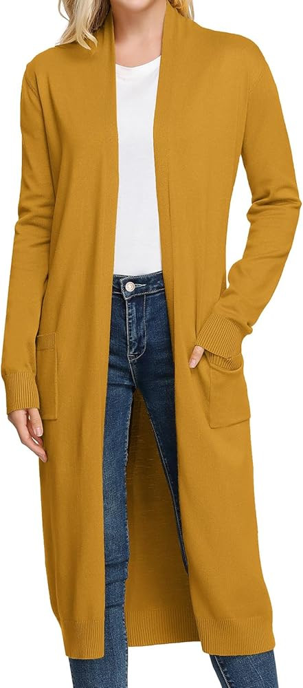 GRACE KARIN Women's 2025 Trendy Long Cardigan Sweaters Open Front Long Sleeve Maxi Duster Coats w... | Amazon (US)