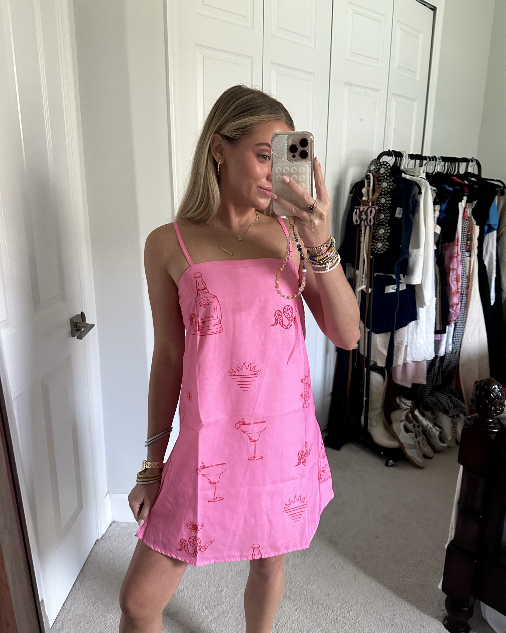 spaghetti strap dress amazon 14 Summer Dresses to Wear on Repeat From This versatile and fashionable outfit is perfect for any occasion print design spaghetti strap dress