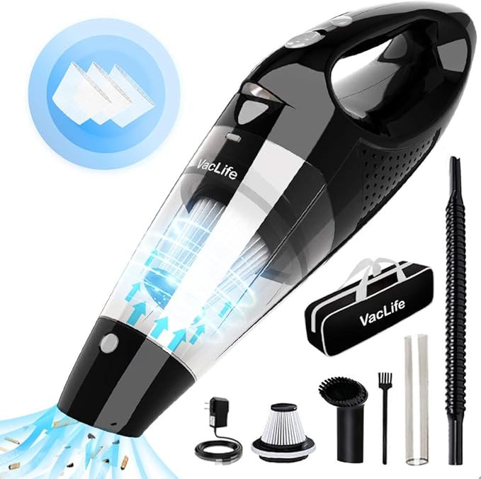 VacLife Handheld Vacuum, Cordless with High Power & Quick Charge Tech, Silver (VL188) | Amazon (US)