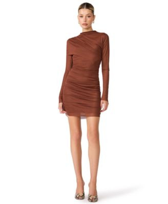 Steve Madden Women's Catrina Long-Sleeve Body-Con Dress - Cinnamon | Macy's