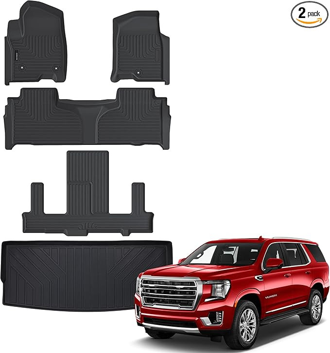 All Weather Floor Mats & Cargo Mat for 2026 2025-2021 Chevrolet Tahoe & GMC Yukon(Not XL) & Cadil... | Amazon (US)
