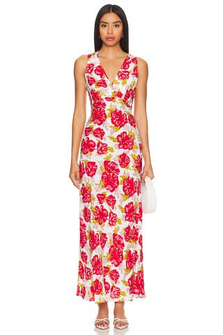 FAITHFULL THE BRAND Acacia Maxi Dress in Isadora Floral Red from Revolve.com | Revolve Clothing (Global)