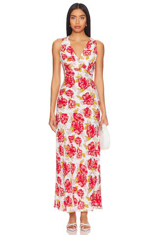 FAITHFULL THE BRAND Acacia Maxi Dress in Isadora Floral Red from Revolve.com | Revolve Clothing (Global)