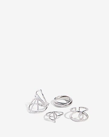 Set Of Four Cut-out Rings | Express
