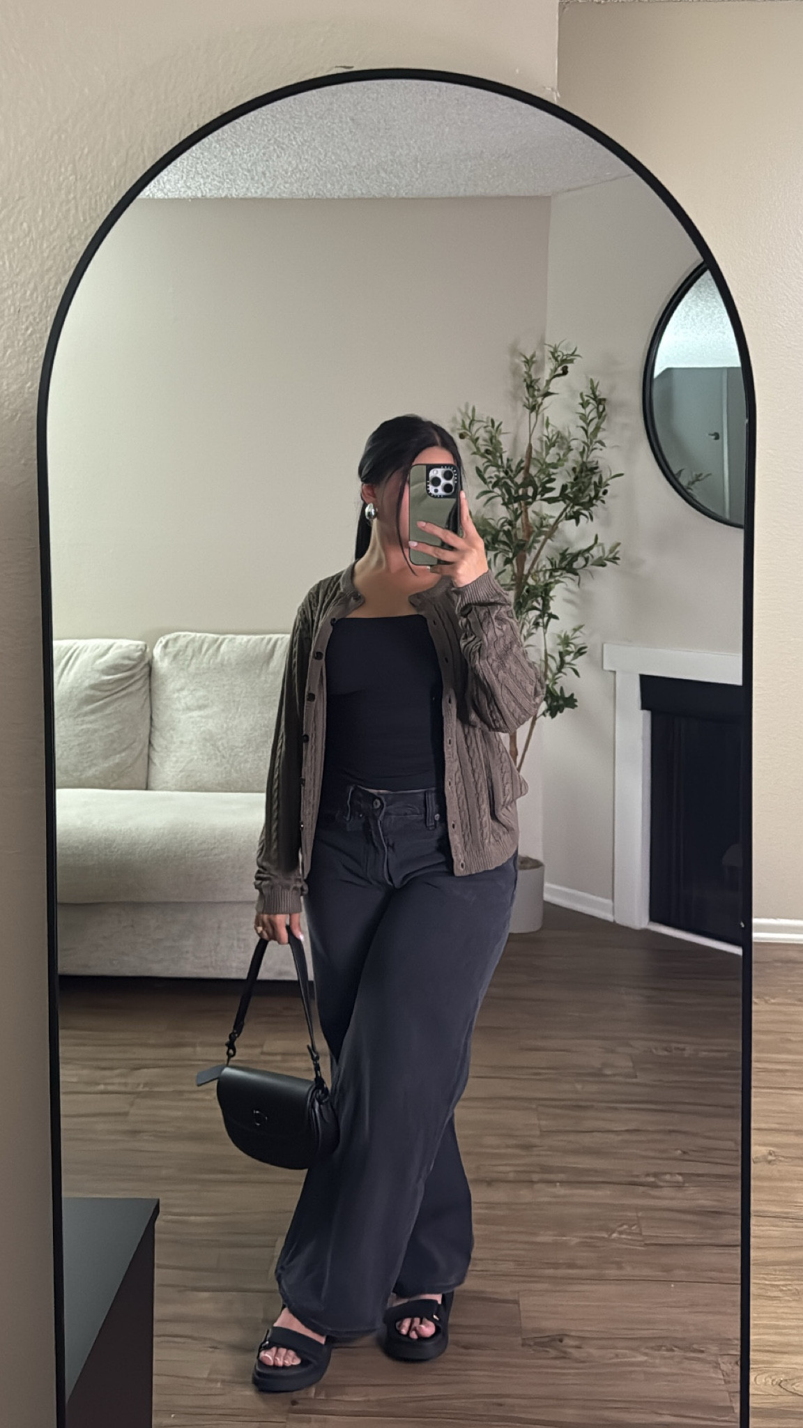 wearing a size small in cardigan and size short 26 in jeans, bag is coach 🤍

#LTKFindsUnder50 #LTKStyleTip #LTKPetite