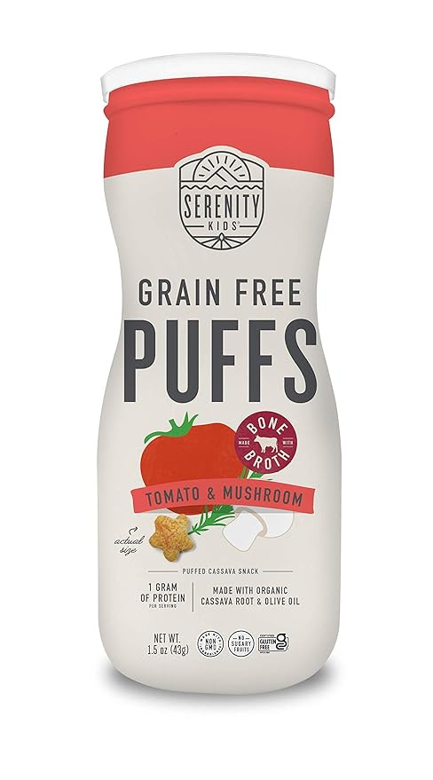 SERENITY KIDS Mushroom Bone Broth Puffs, 1.5 OZ | Amazon (US)