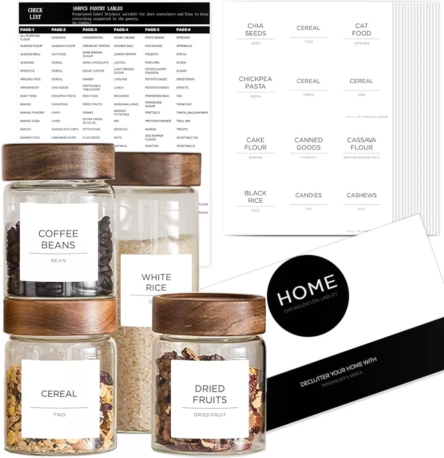 Talented Kitchen 184 Spice Labels Stickers, Preprinted White Spice Jar  Labels for Herbs Seasonings, Spice Rack Pantry Organization, Water Resistant