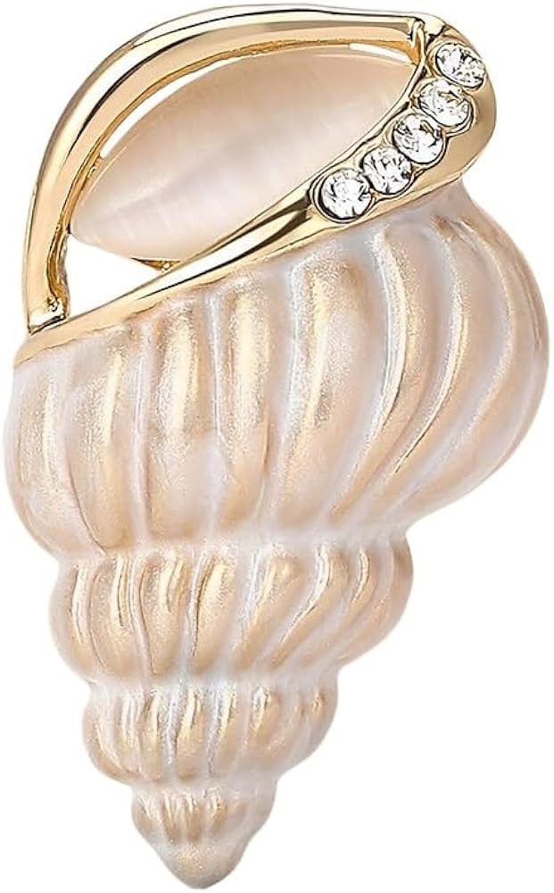 Conch Brooch Pins for Women, Ocean Shell Conch Brooch Pin, Cute Conch Shell Brooch Lapel Pin, Boh... | Amazon (US)