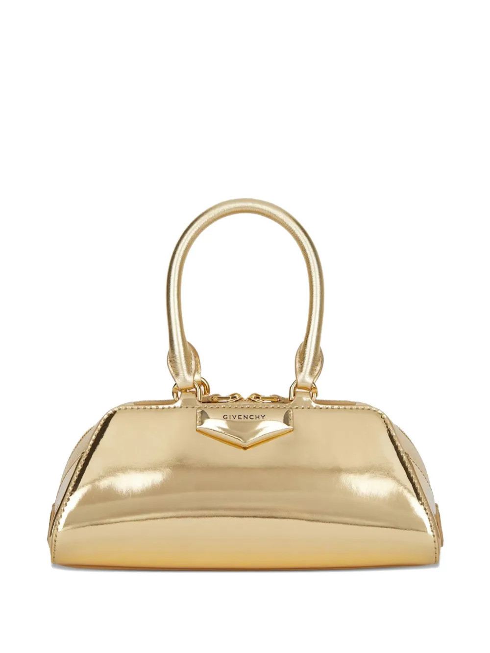 Givenchy mini Antigona East-West metallic tote bag - Gold | Farfetch Global