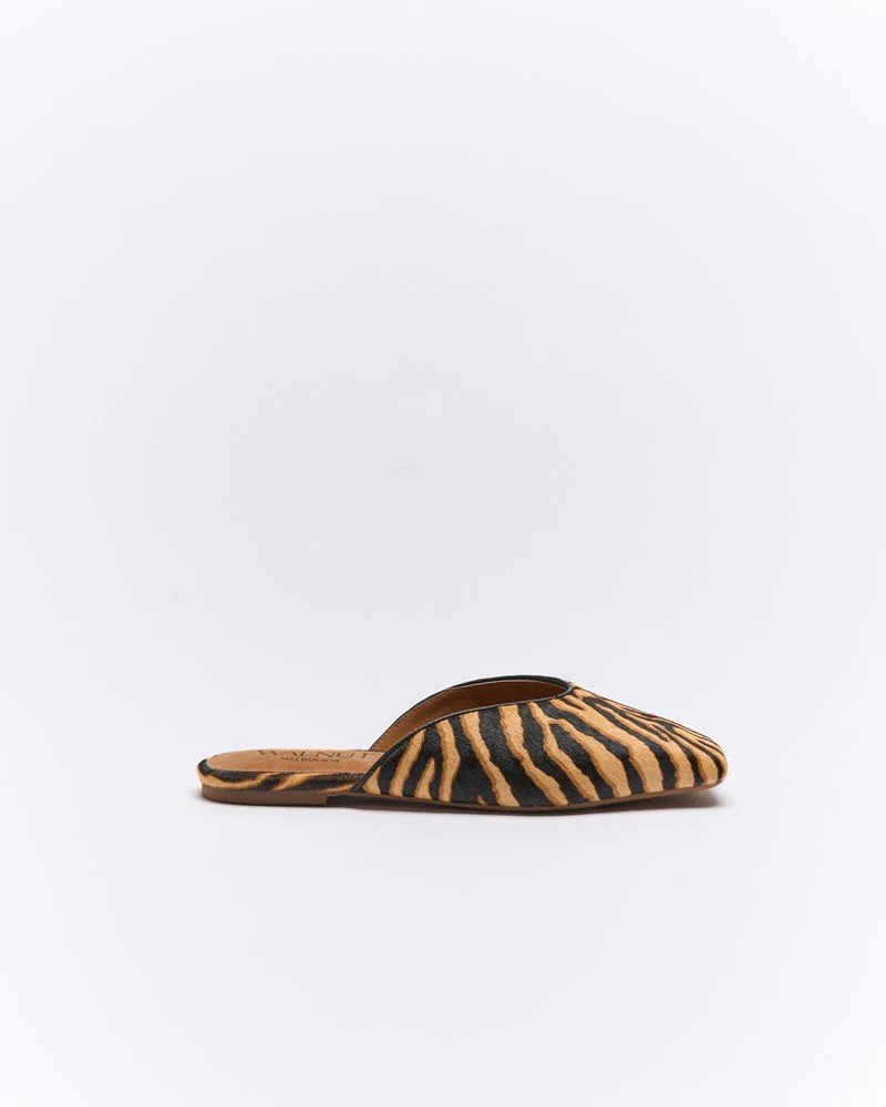 Tyla Leather Mule - Tan Zebra | Walnut Melbourne (AU)