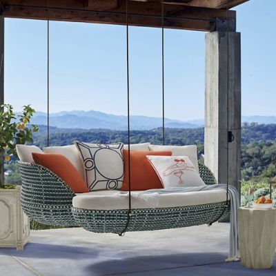 Malia Hanging Daybed in Ocean Finish | Frontgate | Frontgate