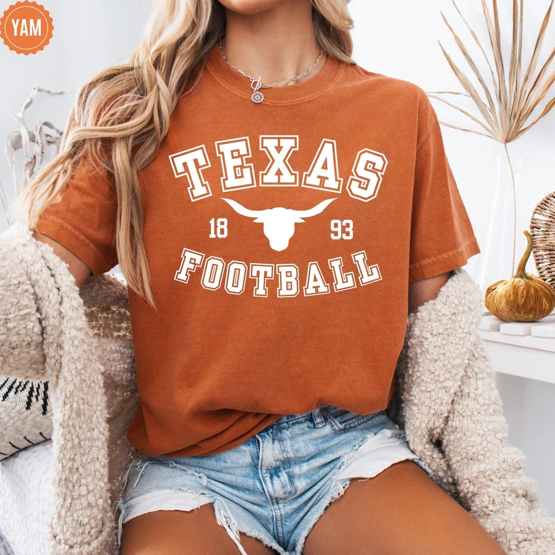 Texas Longhorn Football Shirt, Texas Longhorn Sweatshirt, Texas Shirt, Texas Sweatshirt, Texas Fo... | Etsy (US)