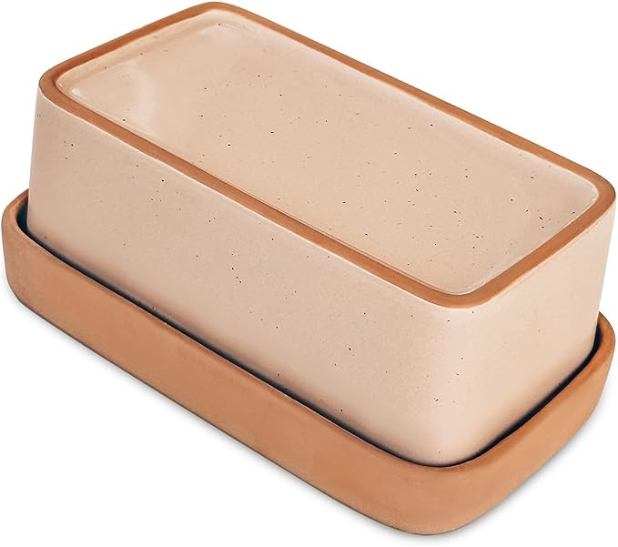 Mora Ceramic Two-in-One Butter Dish with Lid, Covered Butter Crock Container to Leave on Countert... | Amazon (US)