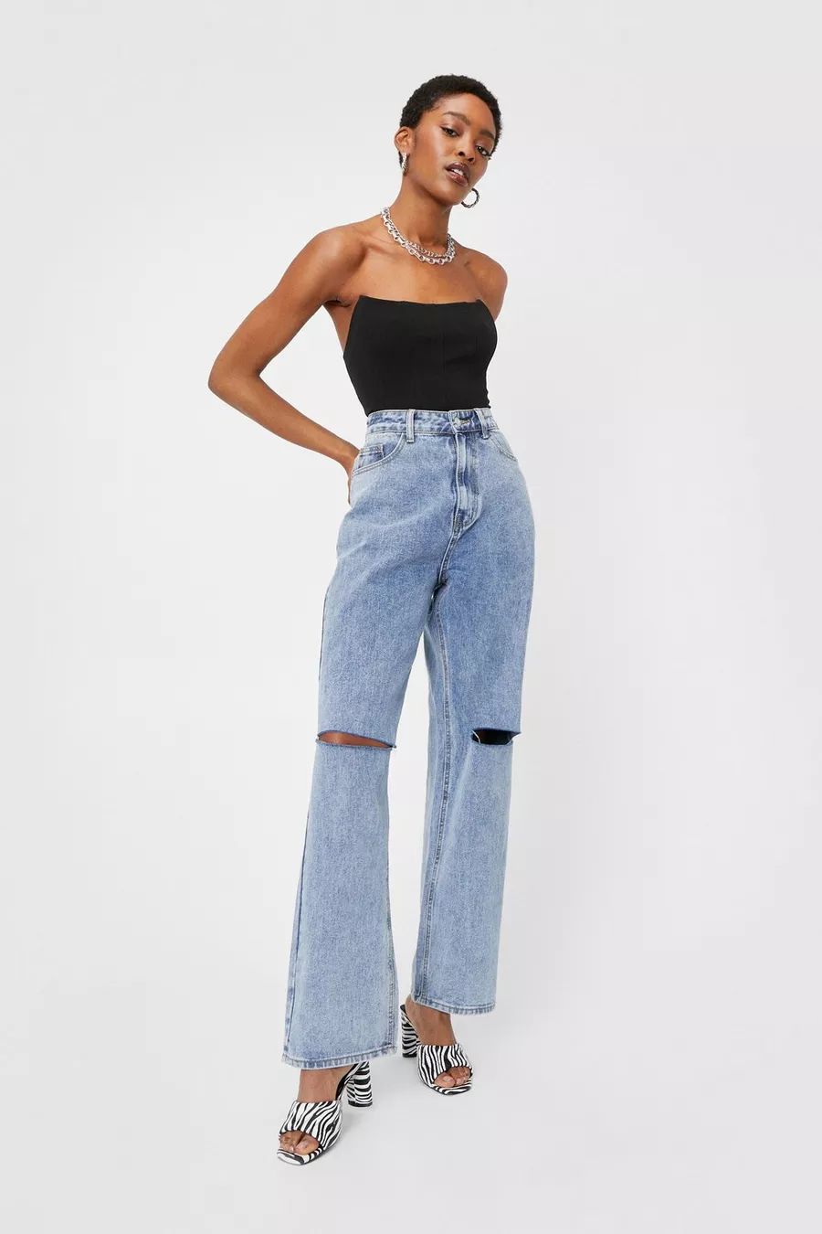Cropped Strapless Seam Detail Corset Top | Nasty Gal UK (+IE)