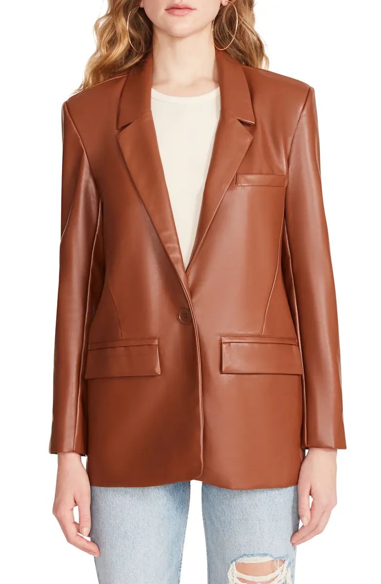 Singled Out Faux Leather Blazer | Nordstrom