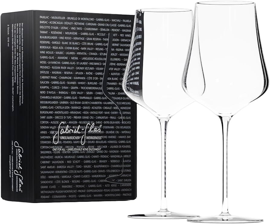 Gabriel-Glas StandArt Crystal Wine Glasses, Set of 2 with Gift Box - Premium, Universal Wine Glas... | Amazon (US)