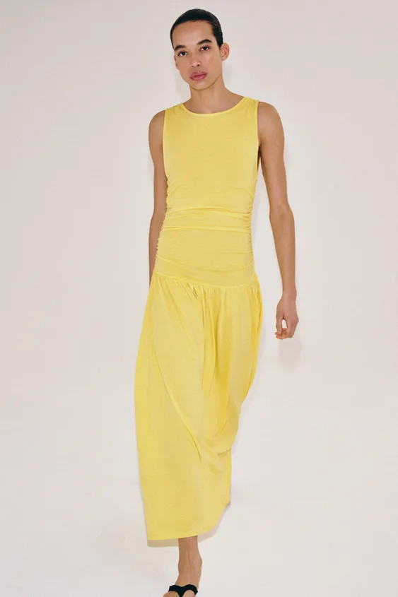 DRAPED LONG DRESS | Zara US
