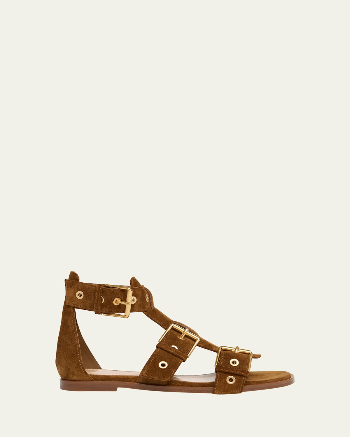 Suede Buckle and Grommet Gladiator Sandals | Bergdorf Goodman