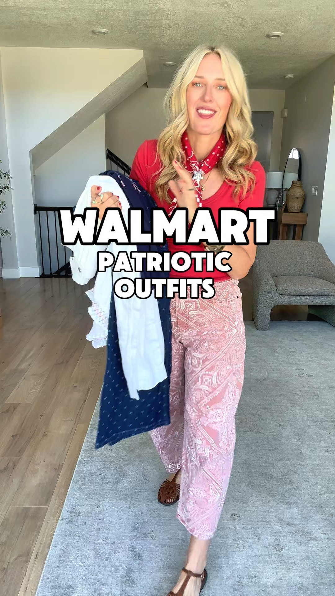 Affordable patriotic outfits that can be mixed and matched all summer long ❤️🤍💙 Plus the cutest accessories under $10! Wearing my true size medium in each top and size 8 in the denim. #LTKStyleTip #LTKFindsUnder50 #WalmartFashion #PatrioticStyle

#LTKSeasonal #LTKmomlife #LTKMidsize #LTKSaleAlert