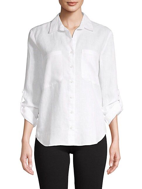 Linen Button-Down Shirt | Saks Fifth Avenue OFF 5TH