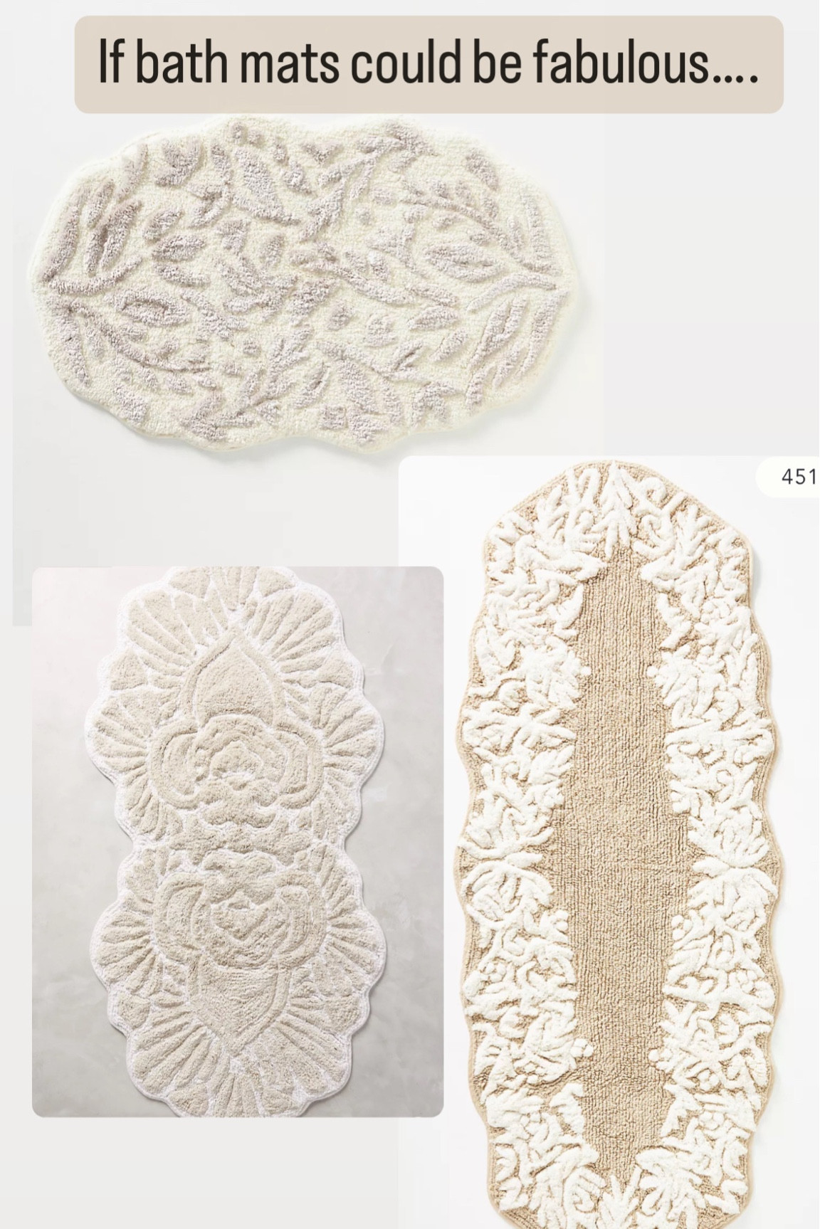 Classy, stylish and neutral bath mat