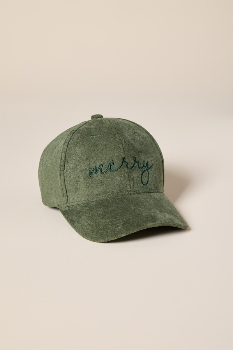 Merry Faux Suede Baseball Hat | Francesca's