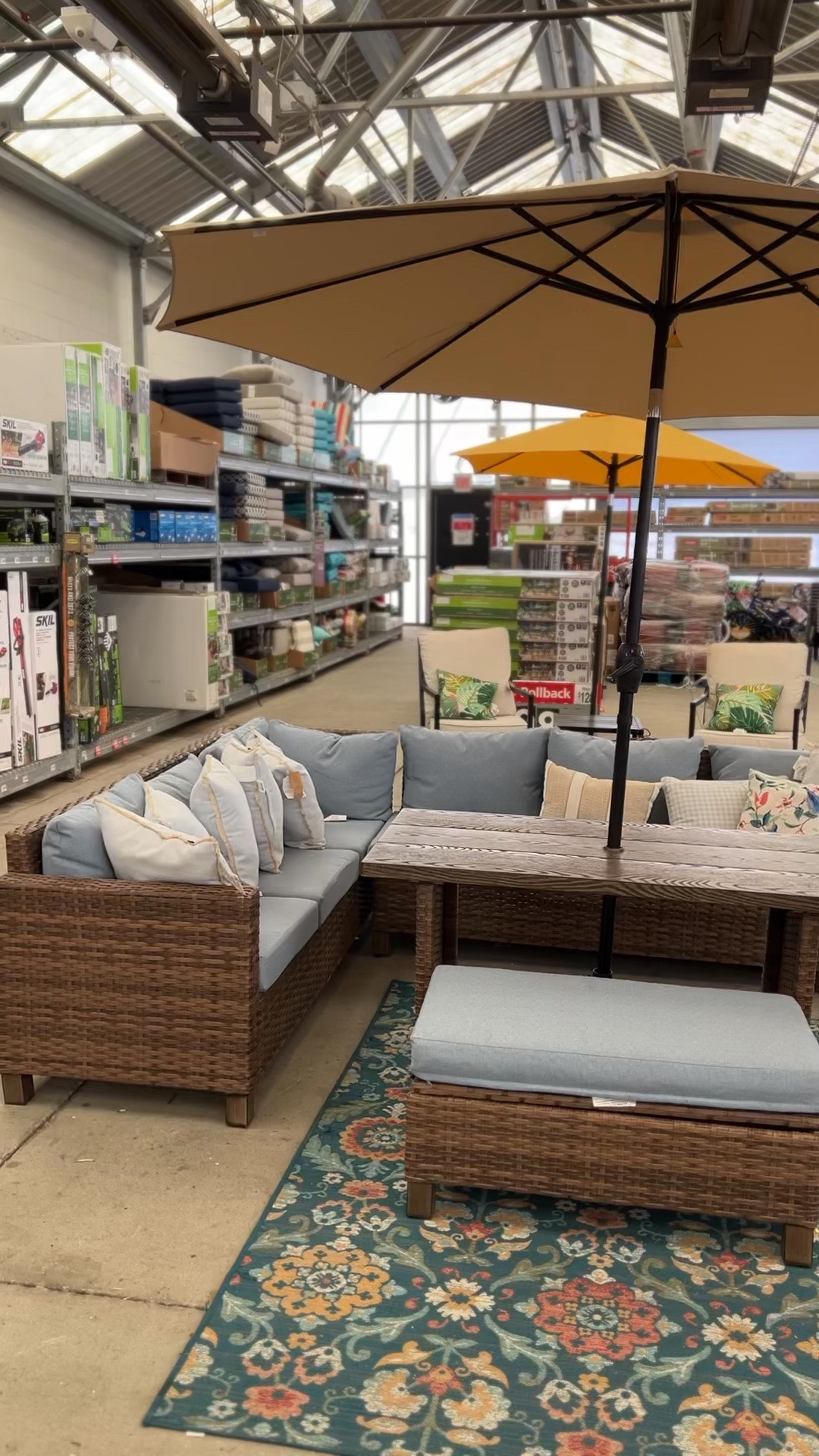Walmart patio furniture, this sectional and table set gets great reviews, really nice for the price. #walmarthome

#LTKHome