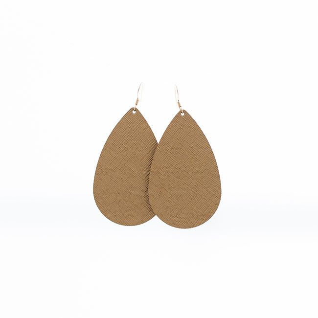 Antique Brass Leather Earrings | Nickel and Suede