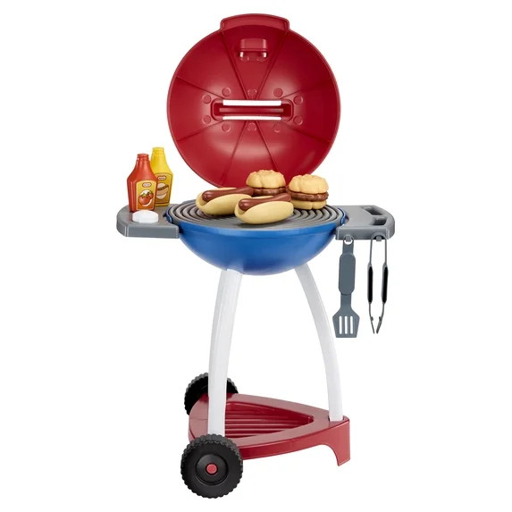 Little Tikes Sizzle & Serve Grill – Red, White & Blue, 14 Accessories, Little Chef Interactive ... | Walmart (US)