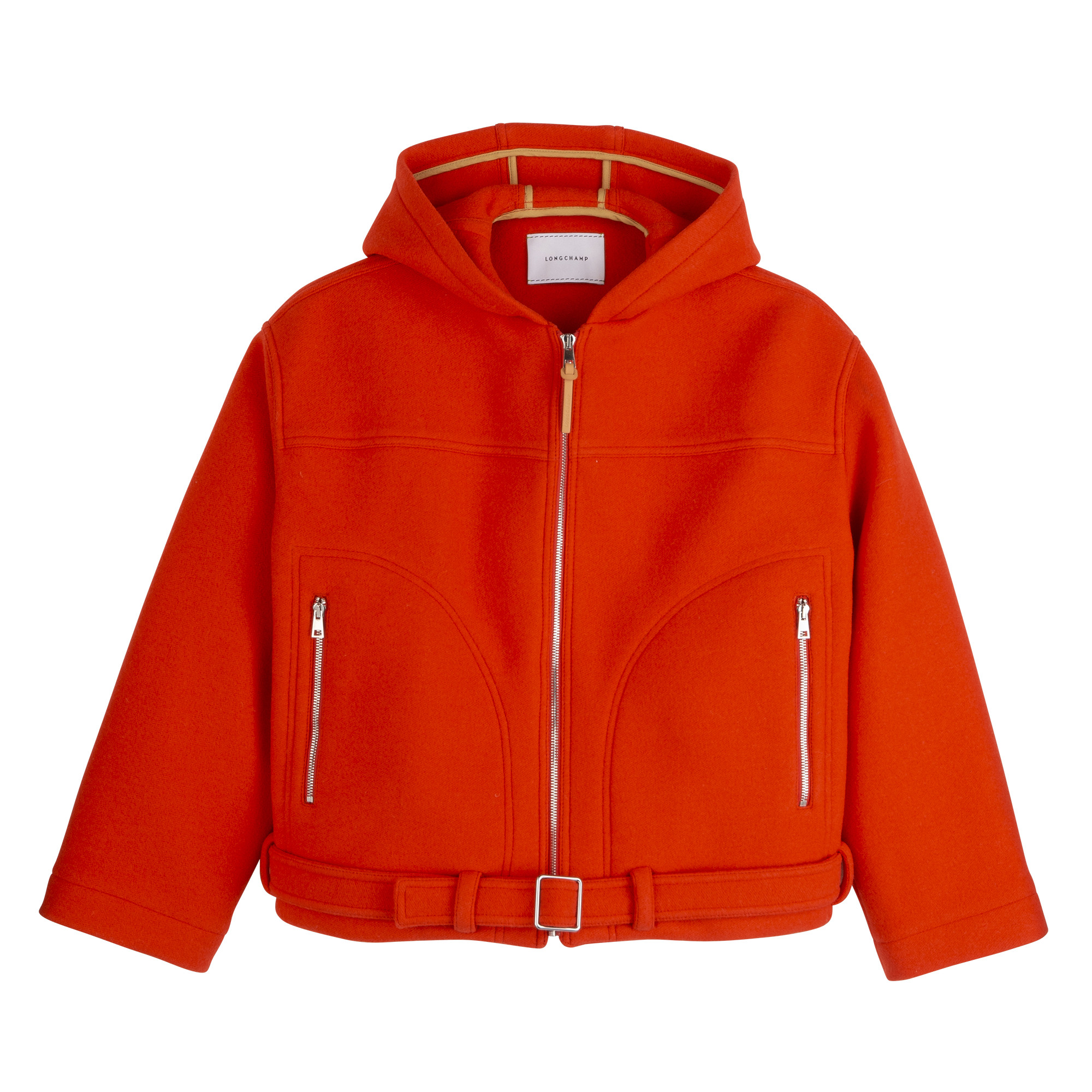 Jacket Red - Wool broadcloth | Longchamp US | Longchamp