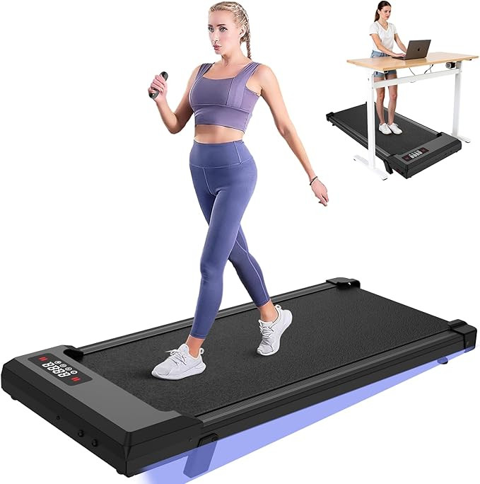 Dskeuzeew Walking Pad Treadmill with 7% Incline, 8KM/H Under Desk Portable Running Machine for Ho... | Amazon (UK)
