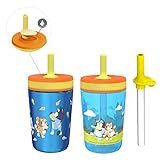 Zak Designs Bluey Kelso Tumbler 3pc Set, Leak-Proof Screw-On Lid with Straw, Bundle for Kids Include | Amazon (US)