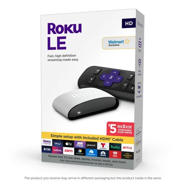 Roku LE HD Streaming Media Player with High Speed HDMI Cable and Simple Remote - Walmart.com | Walmart (US)