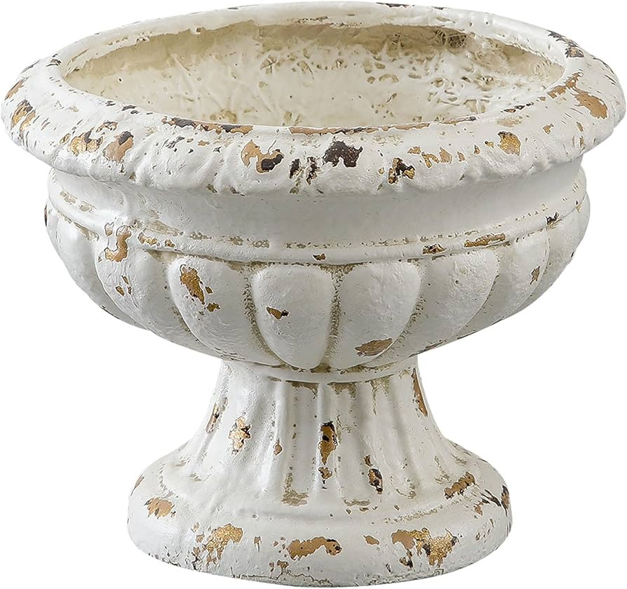 SOFE Vintage Large Pedestal Vase, 11 Inches Tall Front Porch Garden Planters, Resin Compote Vase,... | Amazon (US)