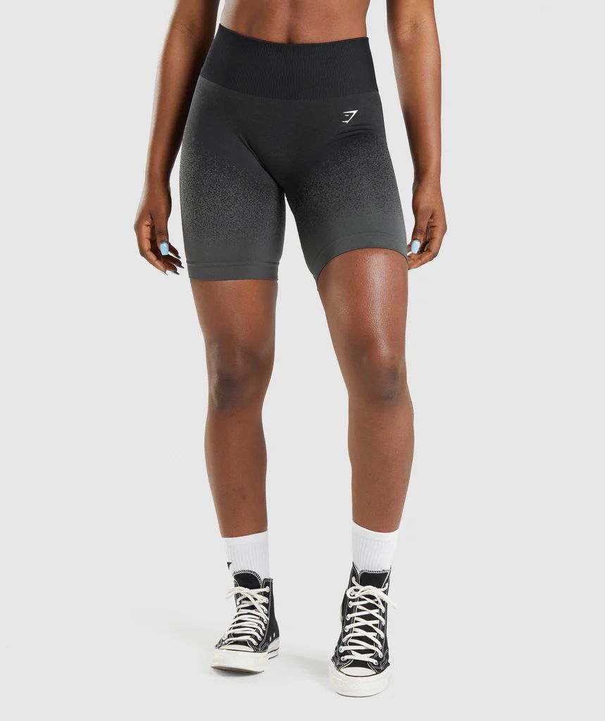 Gymshark Adapt Ombre Seamless Cycling Shorts - Black/Grey | Gymshark (Global)
